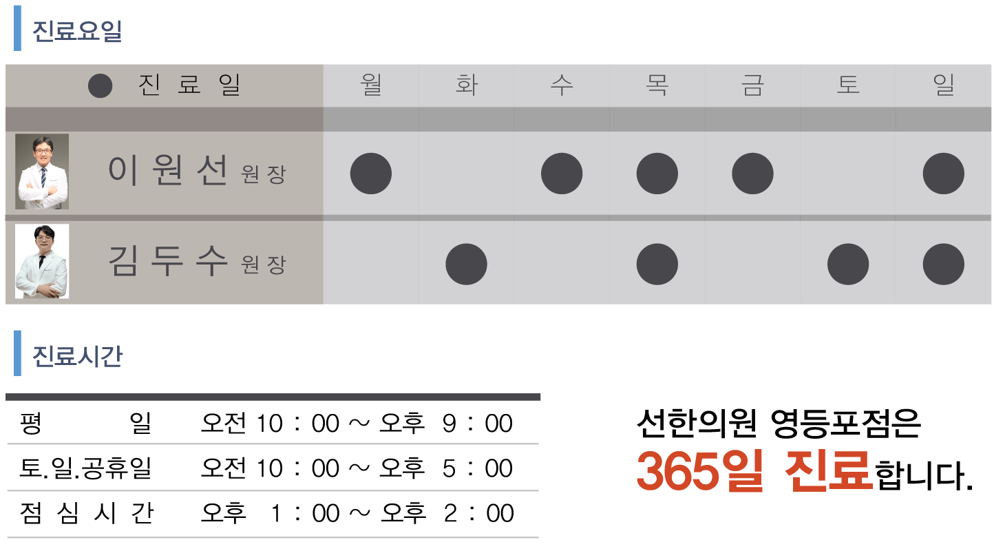 영등포역한의원 여의도한의원 선한의원진료시간안내